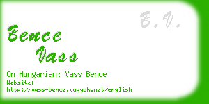 bence vass business card